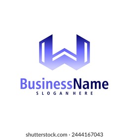 Letter W logo design vector. Creative Initial W logo concepts template
