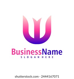 Letter W logo design vector. Creative Initial W logo concepts template
