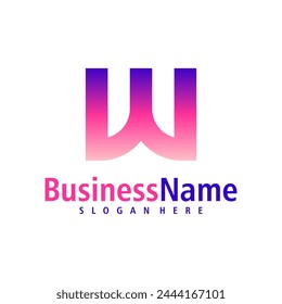 Letter W logo design vector. Creative Initial W logo concepts template