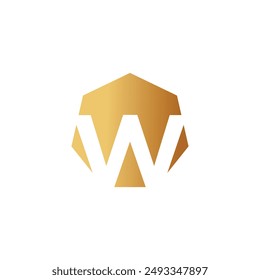 Letter W logo design vector with universal form and creative idea icon
