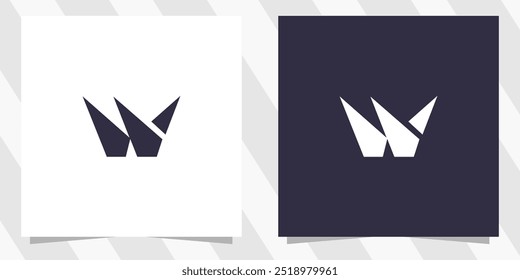 letra w logotipo design vetor
