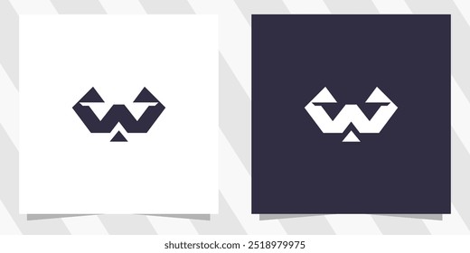Vector de diseño de logotipo de letra W