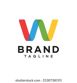 letter W logo design vector template illustration. abstract letter W