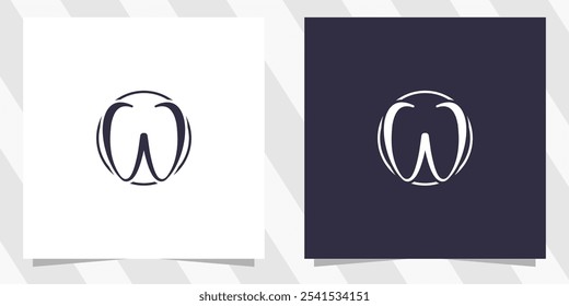 Vector de diseño de logotipo de letra W