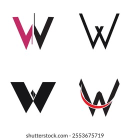 Letter W logo design vector illustration