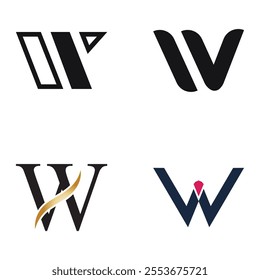 Letter W logo design vector illustration