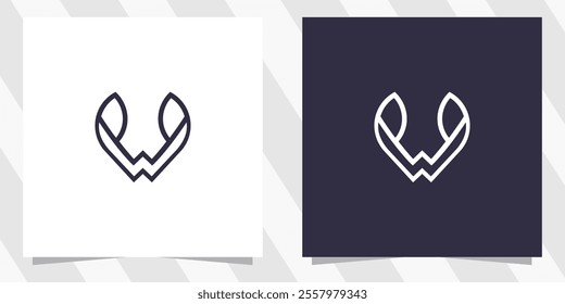 letter w logo design vector