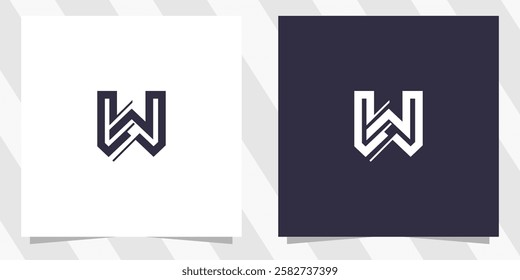 letter w logo design vector