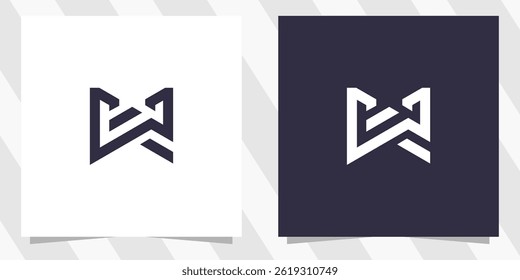 letter w logo design vector