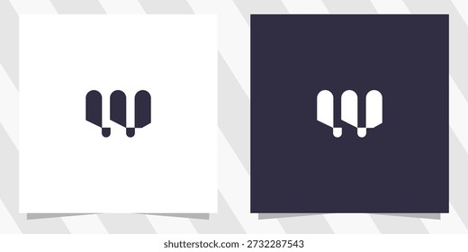 Vector de diseño de logotipo de letra W