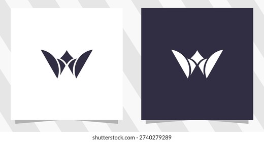 Buchstabe w Logo-Design-Vektor