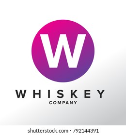 Letter W Logo. W Letter Design Vector with Circle.