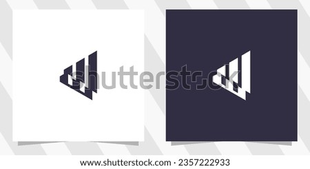 letter w logo design vector
