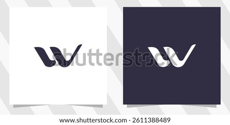 letter w logo design vector