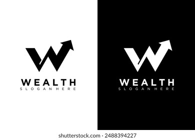 Letter W Logo Design for Wealth Vector illustration