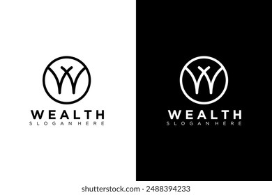 Letter W Logo Design for Wealth Vector illustration