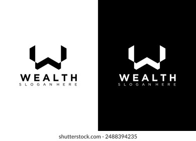 Letter W Logo Design for Wealth Vector illustration