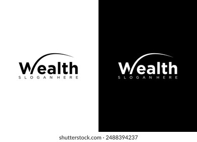 Letter W Logo Design für Wealth Vektorillustration