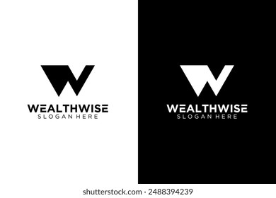 Letter W Logo Design für Wealth Vektorillustration