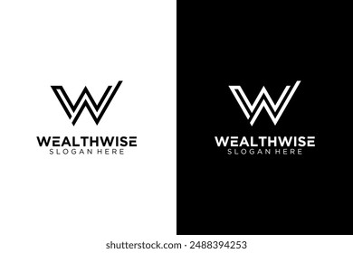 Letter W Logo Design for Wealth Vector illustration