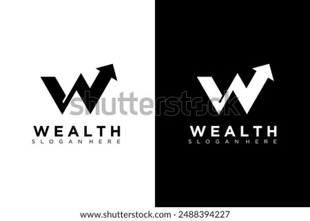 Letter W Logo Design for Wealth Vector illustration