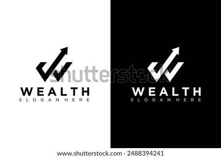 Letter W Logo Design for Wealth Vector illustration