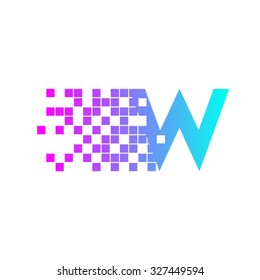 Letter W Logo Design.network digital logo icon template. technology logo, web net logo icon, Company logo