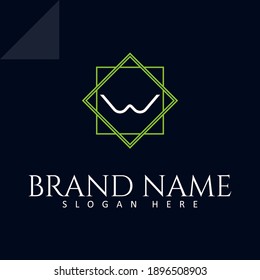 Diseño de logotipo de letra W.Icono de vector