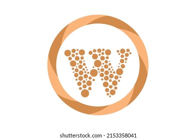W Logo Design Vektorsymbol Symbol Vorlage. Dots-Logo