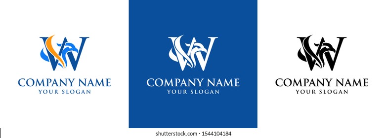 a letter W logo with eagle, business logo, letter logo