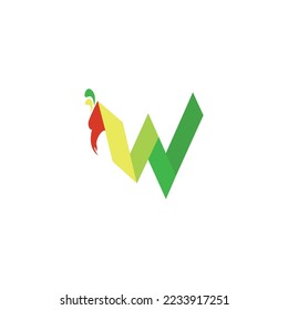 logotipo de la letra w con diseño de águila