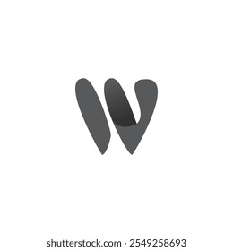 A letter "W" logo formed by two overlapping shapes, creating a dynamic and playful design.