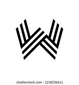 Letter W logo. Icon design. Template elements - vector sign
