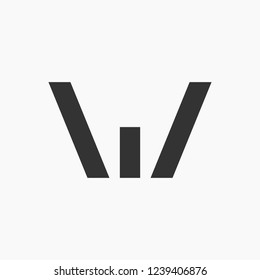 Letter W logo icon design template. Simple and clean W logo