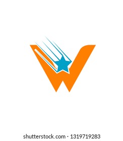 Letter w logo icon design template elements. Vector color sign

