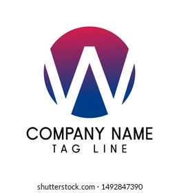 Letter W logo icon design template elements