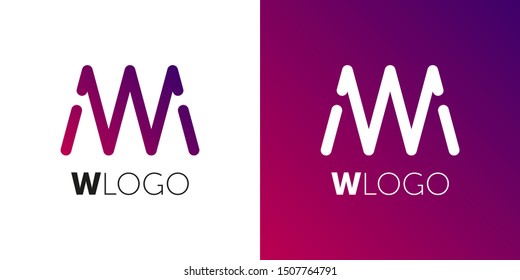 Letter W logo icon design template elements 