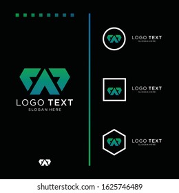 Letter W logo icon design template elements