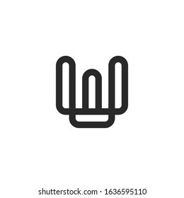 Letter W logo icon design template elements