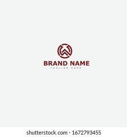 Elementos de plantilla de diseño de icono de logotipo de letra W