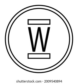 Letter W logo and icon design for a simple character