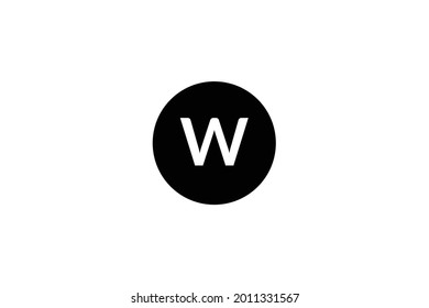 Elementos de la plantilla de diseño del icono del logotipo de la letra W