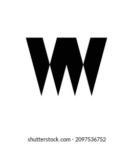 Letter W logo. Icon design. Template elements. Geometric abstract logos 