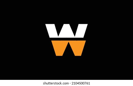 Zeichen w Logo-Symbol-Designvorlagen 