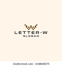 Diseño de icono del logotipo de la letra W 