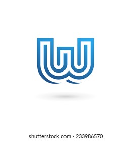 Letter W logo icon design template elements 