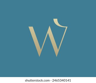 Letter W logo icon design. Classic style luxury monogram.