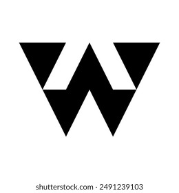 Letter W logo. Icon design. Template elements. Geometric abstract logos
