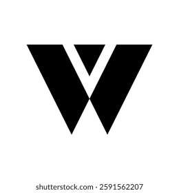 Letter W logo. Icon design. Template elements. Geometric abstract logos