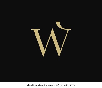 Letter W logo icon design. Classic style luxury monogram.
